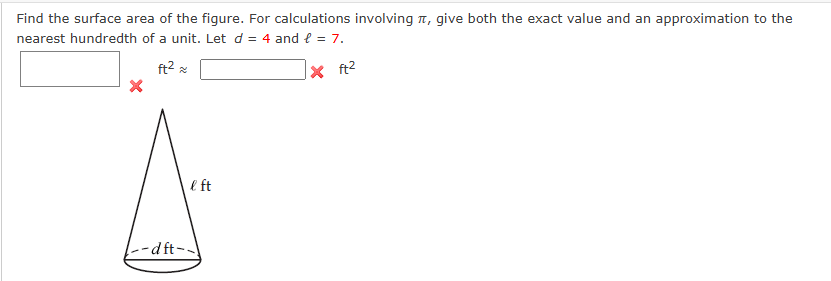 Solved Find the surface area of ﻿the figure. For | Chegg.com