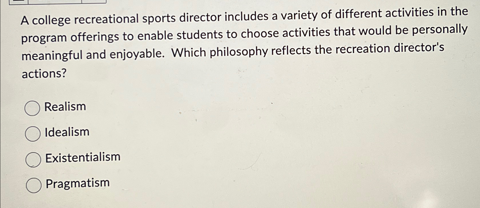 Solved A college recreational sports director includes a