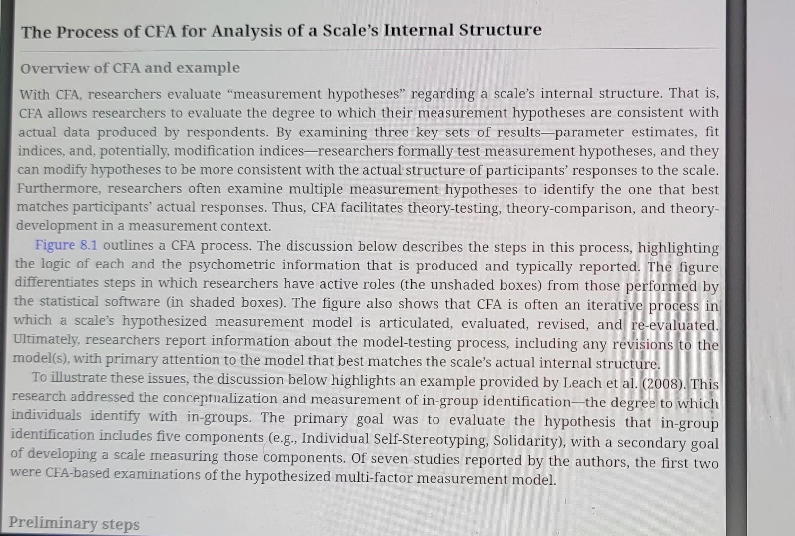 Solved Overview of CFA and example With CFA, researchers | Chegg.com