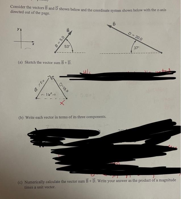 Solved Consider The Vectors B And D Shown Below And The | Chegg.com