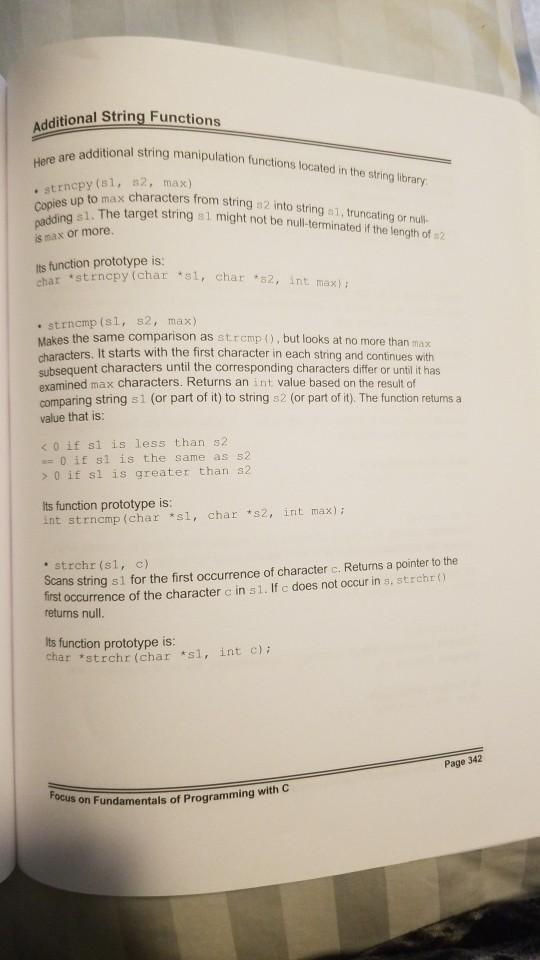 Solved Focus on Fundamentals of Programming with C | Chegg.com