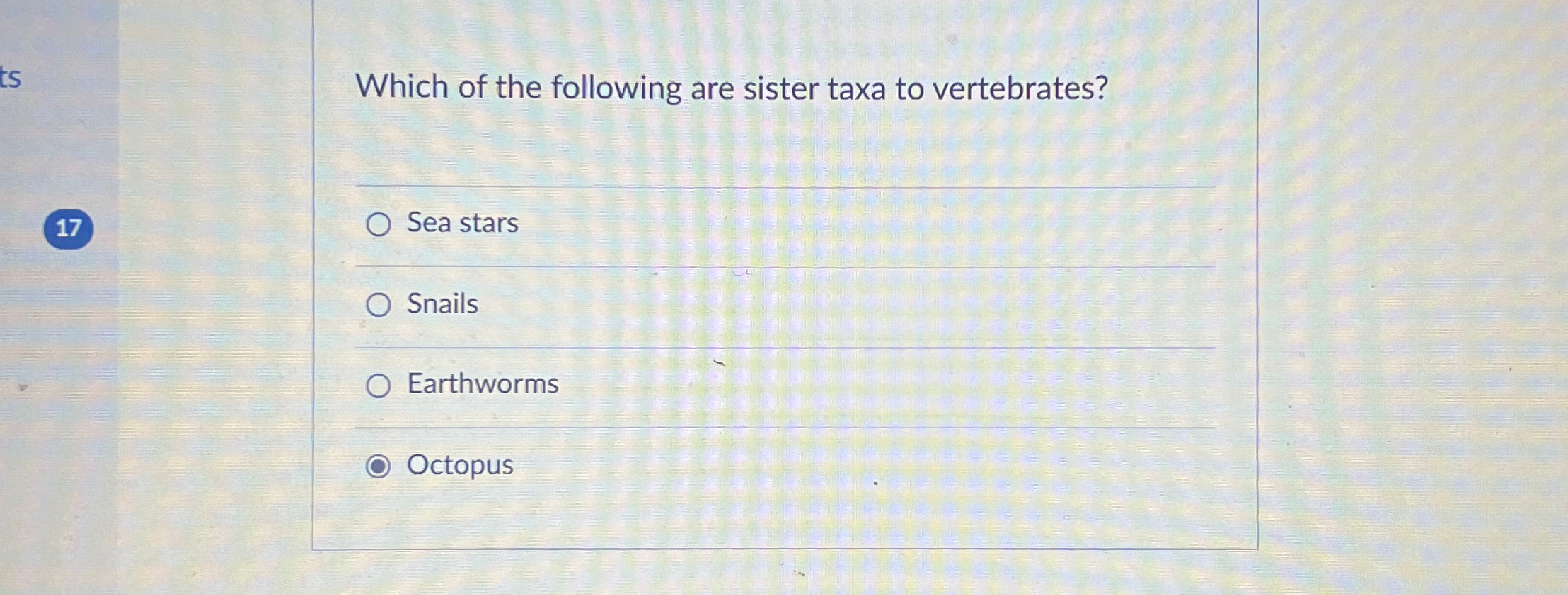 Solved Which of the following are sister taxa to | Chegg.com