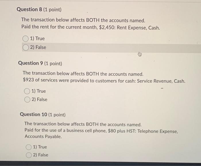 Solved The transaction below affects BOTH the accounts | Chegg.com