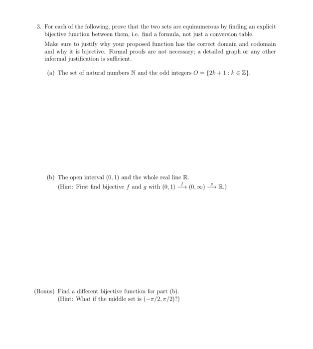 Solved 3 For Each Of The Following Prove That The Two Sets