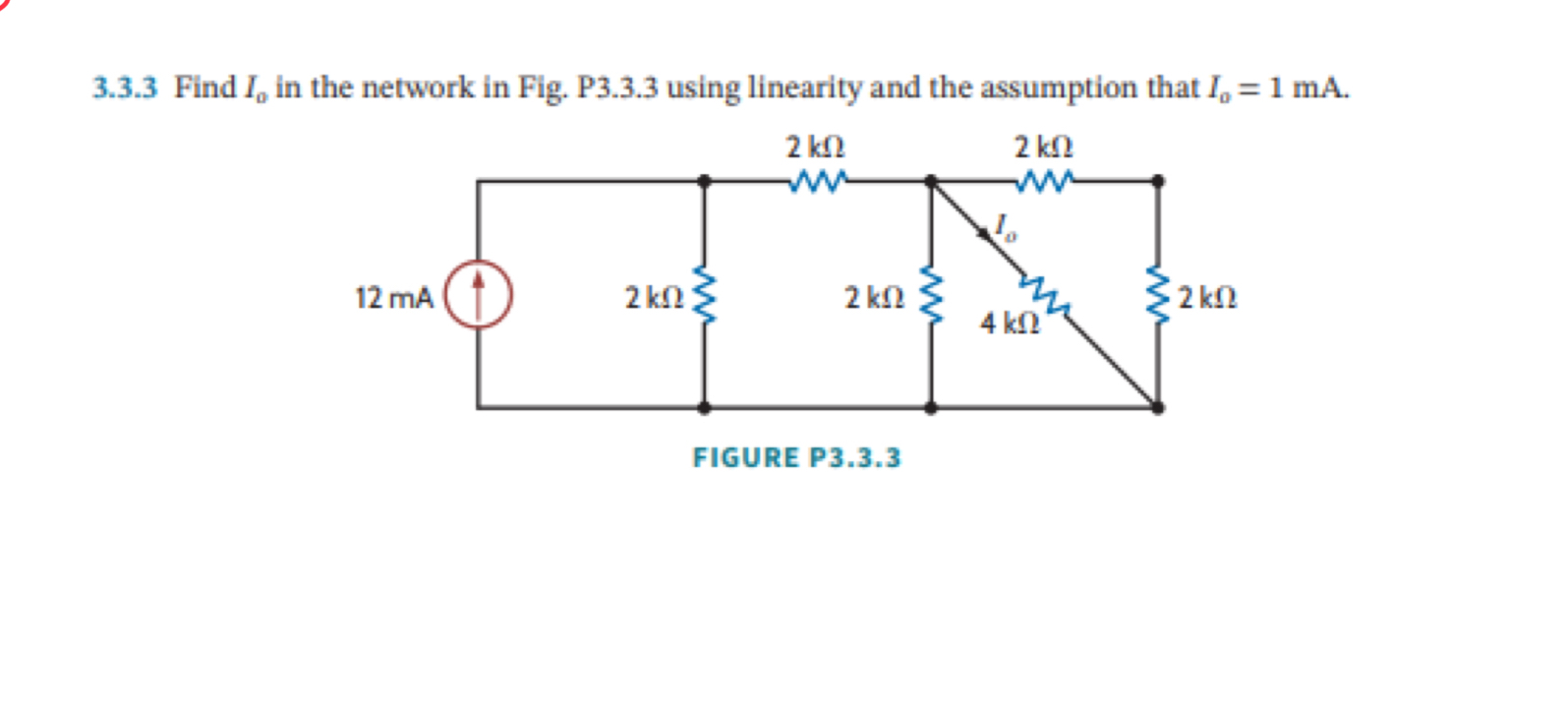 Solved 3 3 3 ﻿find I0 ﻿in The Network In Fig P3 3 3 ﻿using