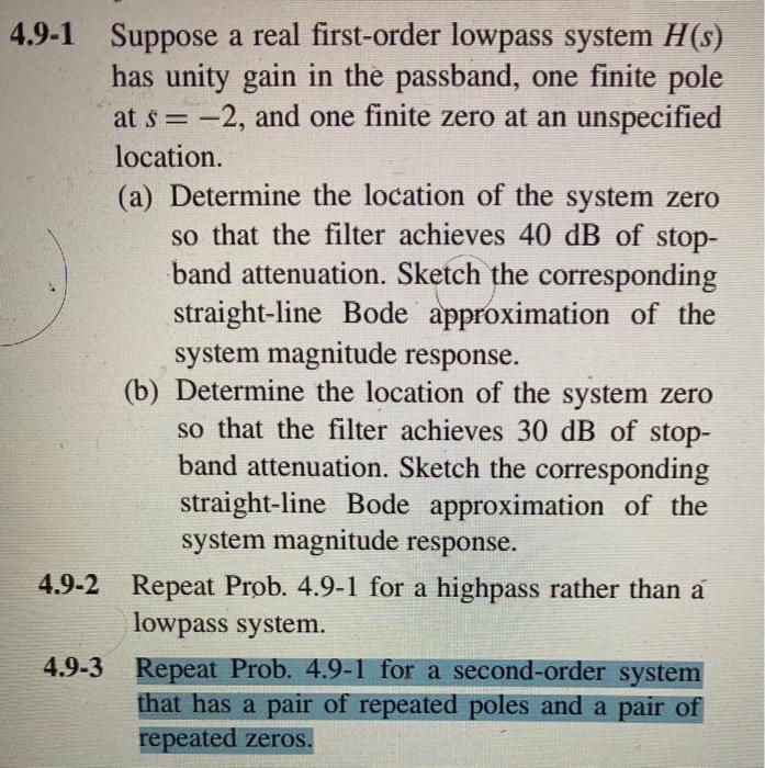 Solved i need some help on highlighted problem 4.9-3 at the | Chegg.com