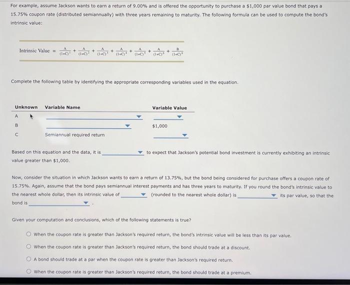 Solved The process of bond valuation is based on the | Chegg.com