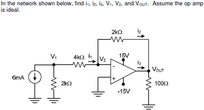 Solved In the network shown below, find i1, i2, i3, V1, V2, | Chegg.com
