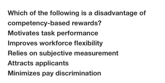 Solved Which Of The Following Is A Disadvantage Of Chegg