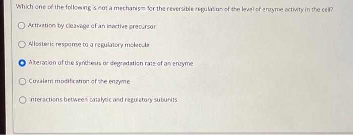 Solved Which one of the following is not a mechanism for the | Chegg.com