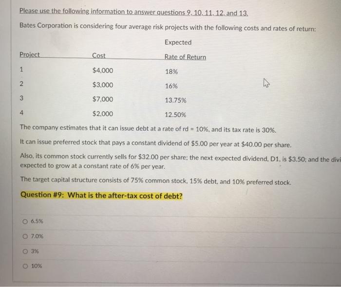 Solved Please use the following information to answer | Chegg.com