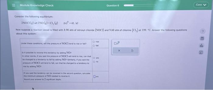 Solved Consider The Following Equilibrium