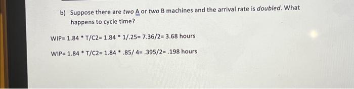 Solved B) Suppose There Are Two A Or Two B Machines And The | Chegg.com