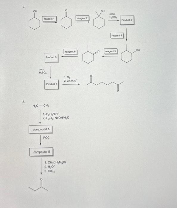 Solved reagent 2 reagent 1 reagent 4 reagent 6 Product 6 | Chegg.com