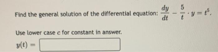 Solved 5 Find the general solution of the differential | Chegg.com