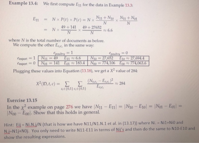 Example 13 4 We First Compute Ey For The Data In Chegg Com