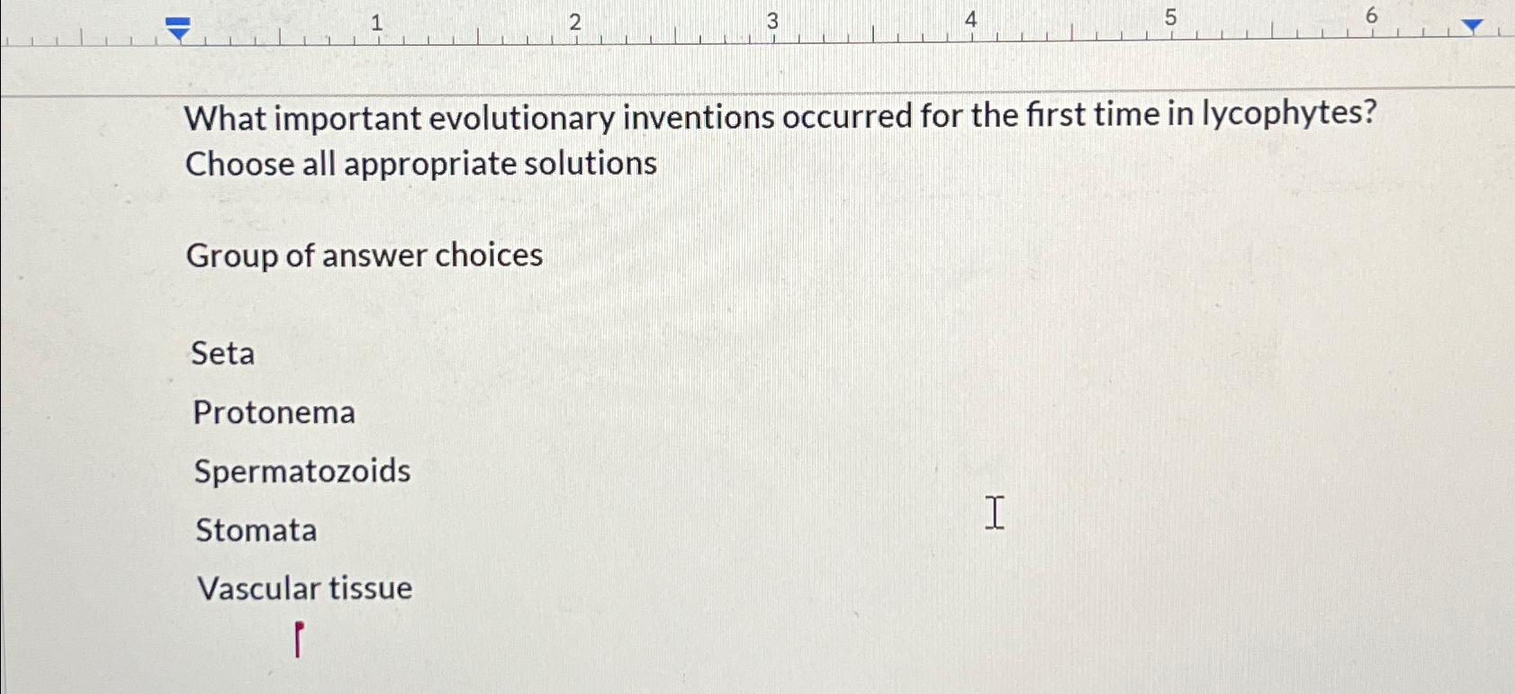 Solved What important evolutionary inventions occurred for | Chegg.com