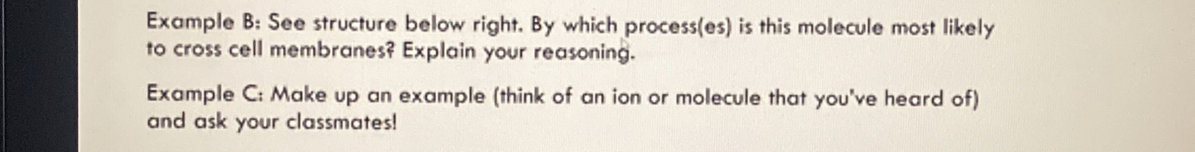 Solved Example B: See structure below right. By which | Chegg.com