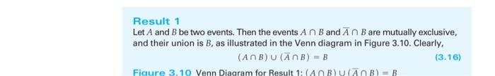 Solved Result 1 Let A And B Be Two Events. Then The Events | Chegg.com