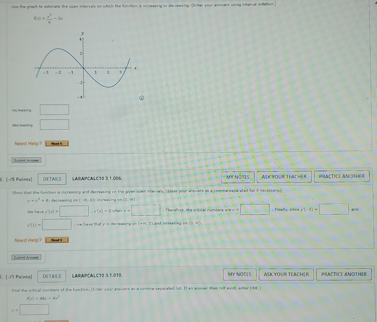 Solved F x 6x3 2x Increasing Decreasing 15 Points Chegg solved-f-x-6x3-2x-increasing-decreasing-15-points-chegg