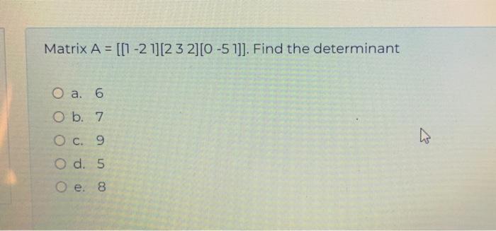 Solved a. 6 b. 7 c. 9 d. 5 e. 8 | Chegg.com