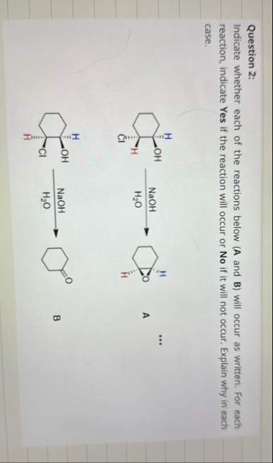 Solved Question 2:Indicate whether each of the reactions | Chegg.com