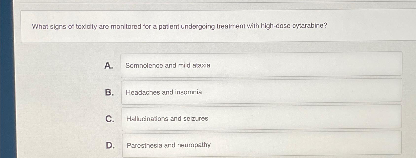 Visual Reference: Solved What Signs Of Toxicity Are Monitored For A Patient