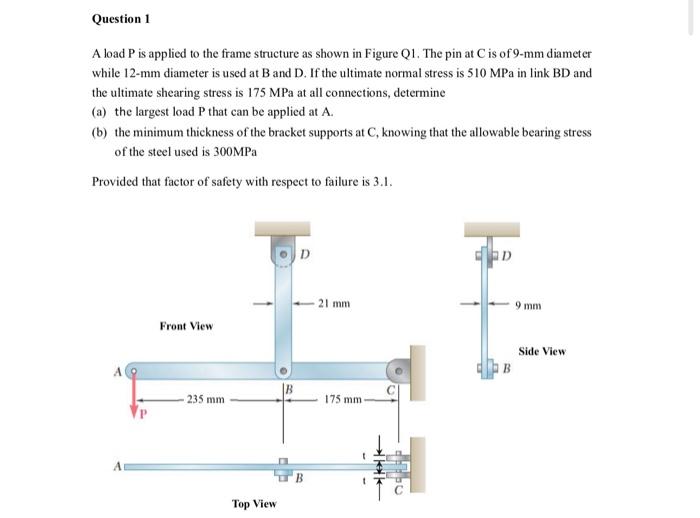 Solved Question 2 Two Rigid Bars ABC And DEF Are Supported | Chegg.com