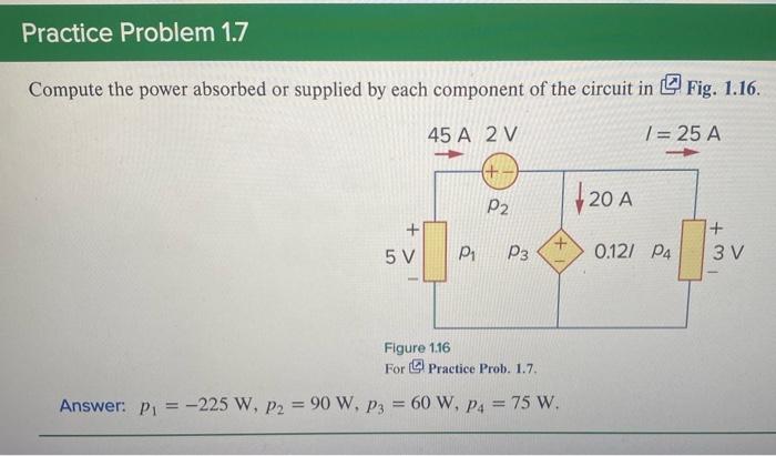 Solved Help Me Solve The Compute Power Absorbed Or Supplied | Chegg.com