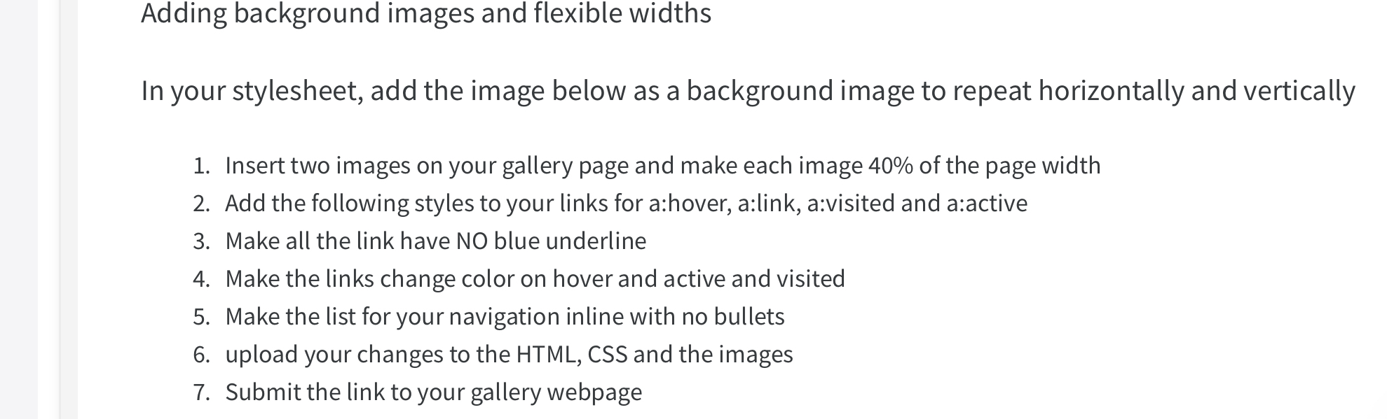 Solved Adding background images and flexible widthsIn your | Chegg.com