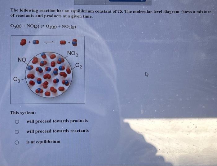Solved The following reaction has an equilibrium constant of | Chegg.com