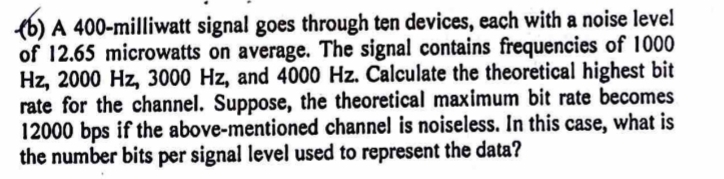 Solved B ï A 400 Milliwatt Signal Goes Through Ten Devices Chegg Solved B ï A 400 Milliwatt Signal Goes Through Ten Devices Chegg