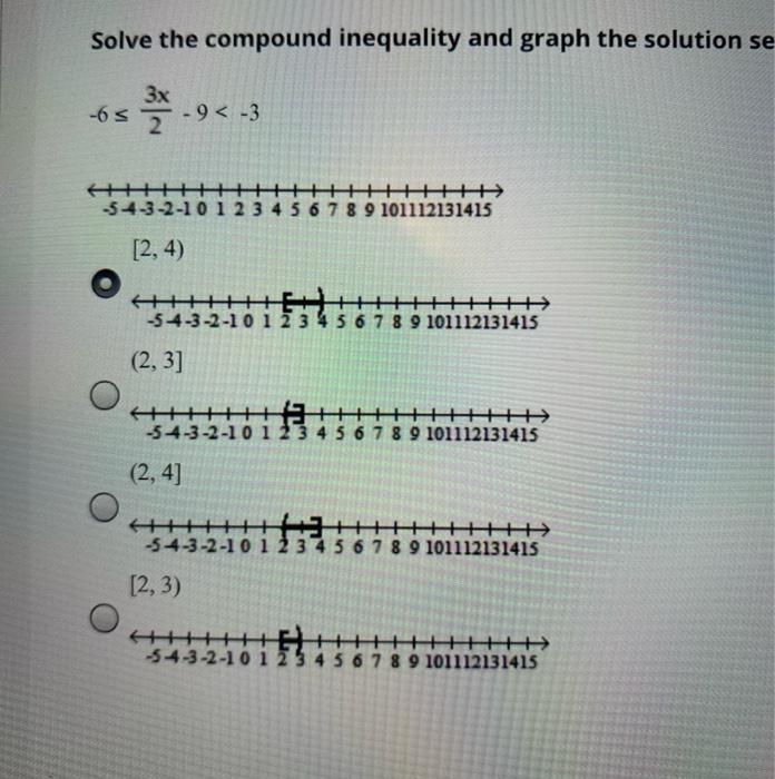 Solved Solve the compound inequality and graph the solution | Chegg.com