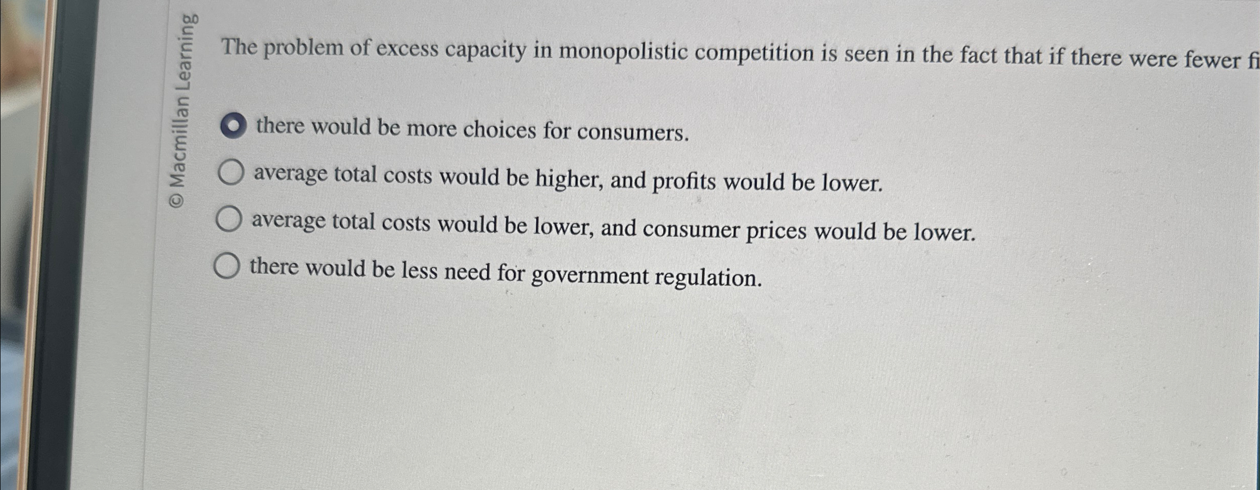 Solved The problem of excess capacity in monopolistic | Chegg.com