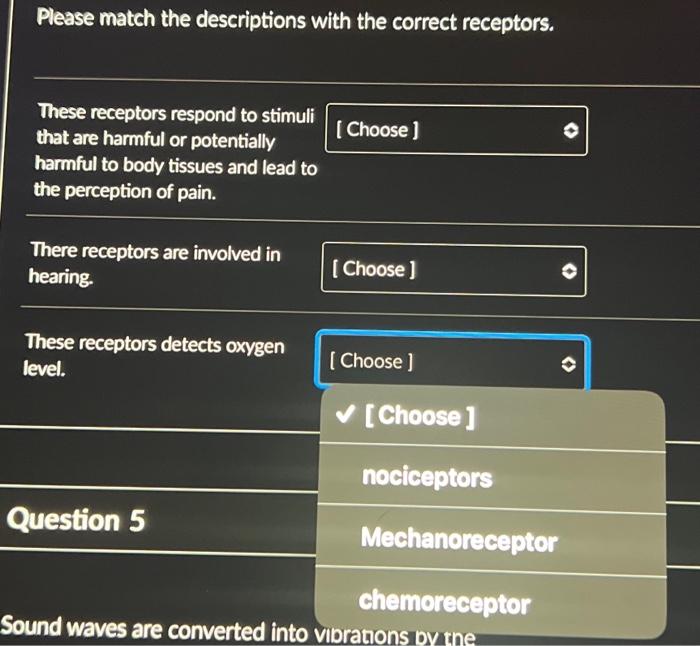 Solved Please match the descriptions with the correct | Chegg.com
