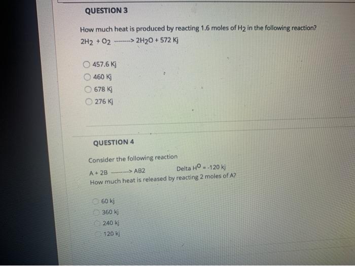 Solved QUESTION 2 Consider the following reaction A + 2B | Chegg.com