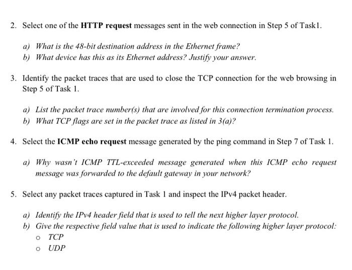 Solved Task 3. Analysis of Protocol Messages In this task, | Chegg.com