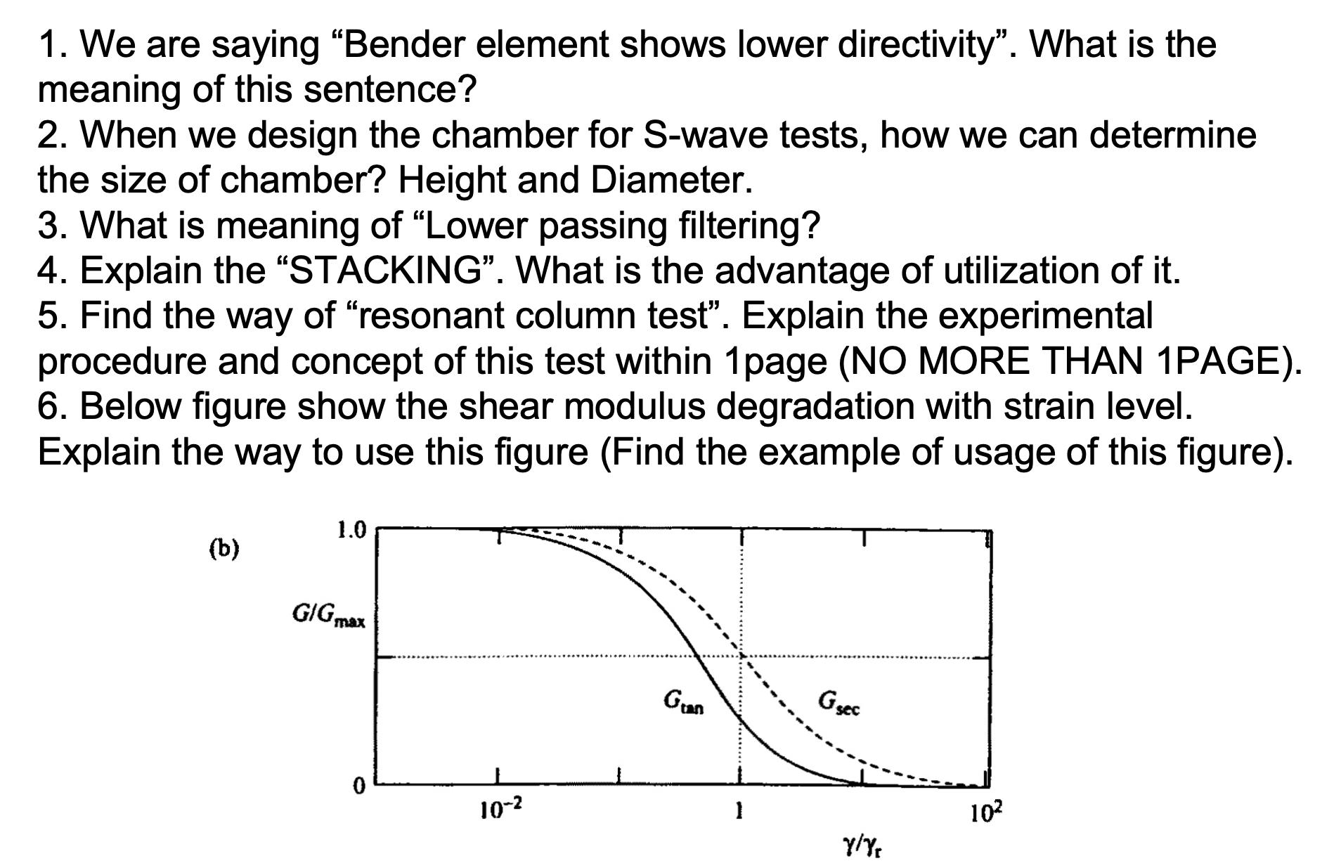 Solved We are saying "Bender element shows lower