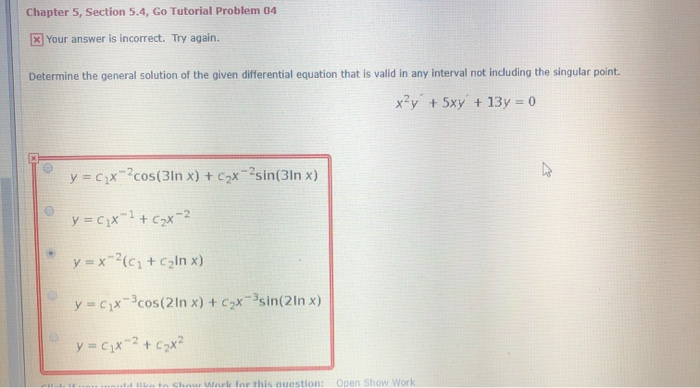 Solved Chapter 5, Section 5.4, Go Tutorial Problem 04 Your | Chegg.com