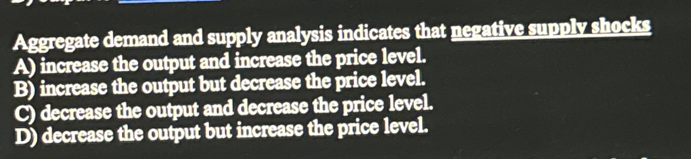 Solved Aggregate demand and supply analysis indicates that | Chegg.com