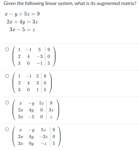 Given the following linear system, what is its | Chegg.com