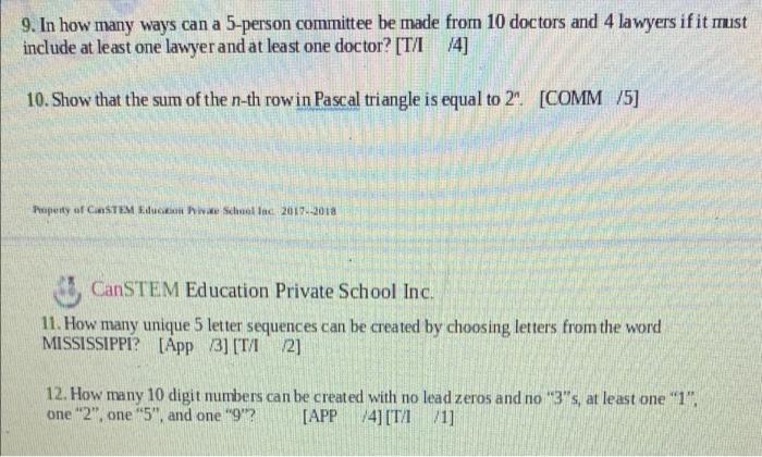 Solved 1. In how many ways can a group of three people be | Chegg.com