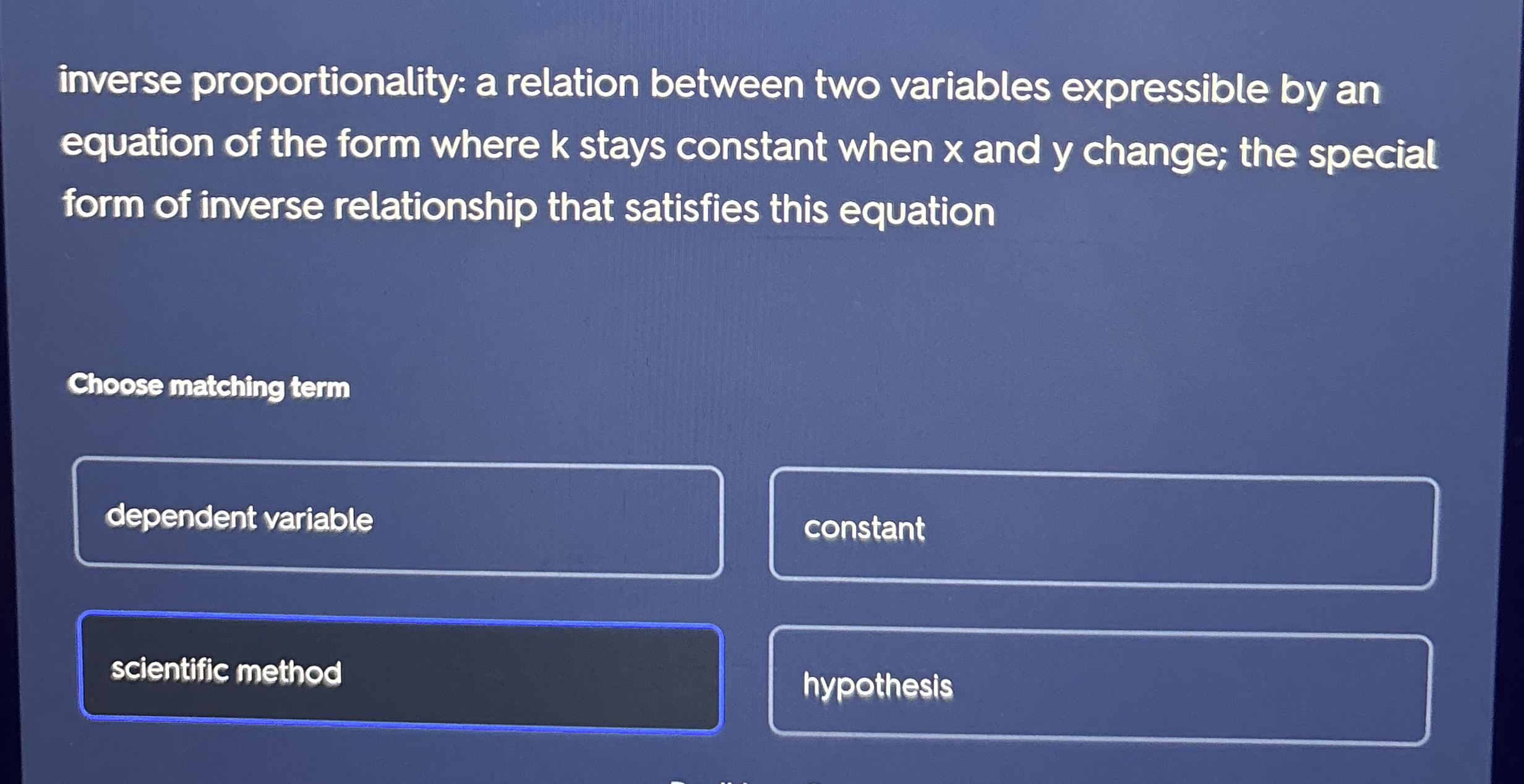 Solved inverse proportionality: a relation between two | Chegg.com