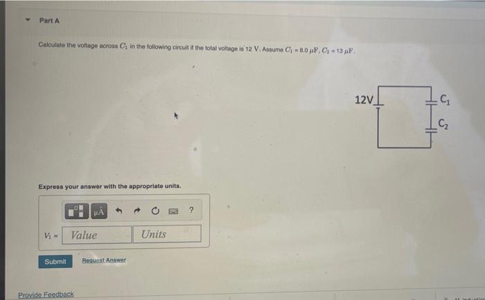 Solved Part A Calculate The Voltage Across In The Following | Chegg.com