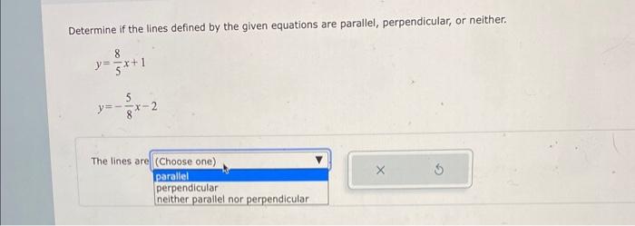 Solved Determine if the lines defined by the given equations | Chegg.com
