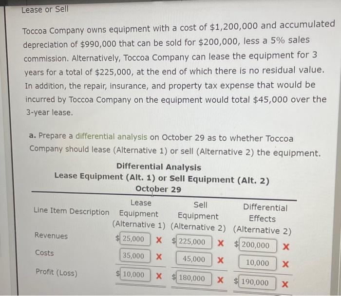 Solved Toccoa Company owns equipment with a cost of