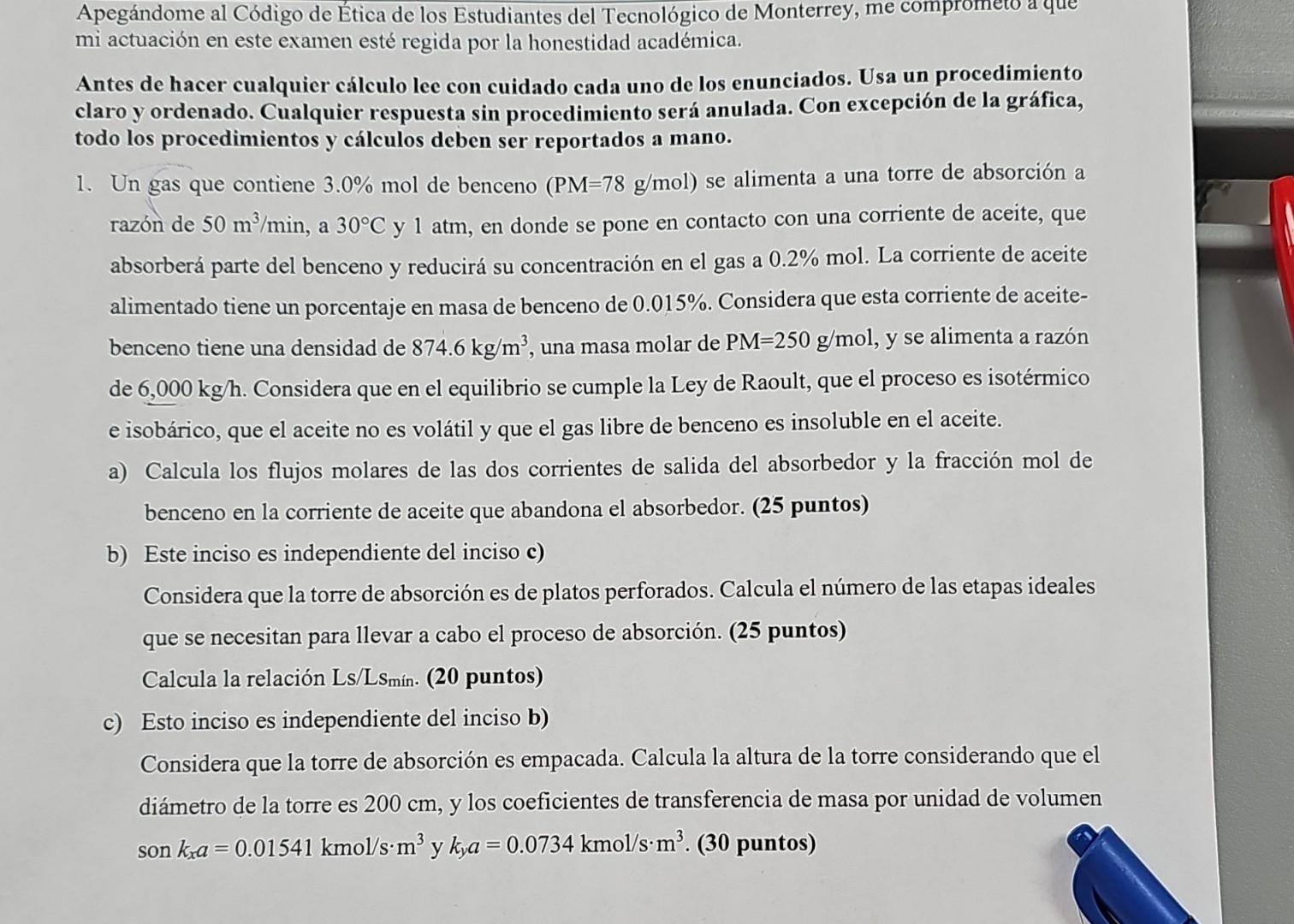 Apegándome al Código de Ética de los Estudiantes del Tecnológico de Monterrey, me mi actuación en este examen esté regida por