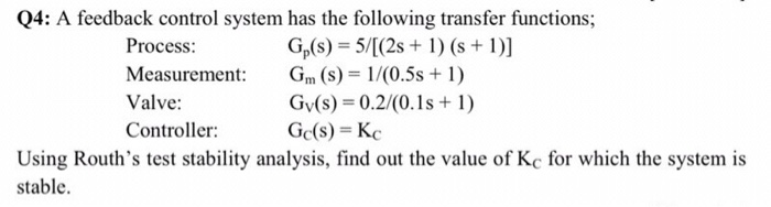 Solved process control hello good people of chegg :)i got a | Chegg.com