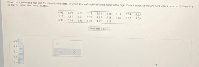 Solved Construct a stem-and-leaf plot for the following | Chegg.com
