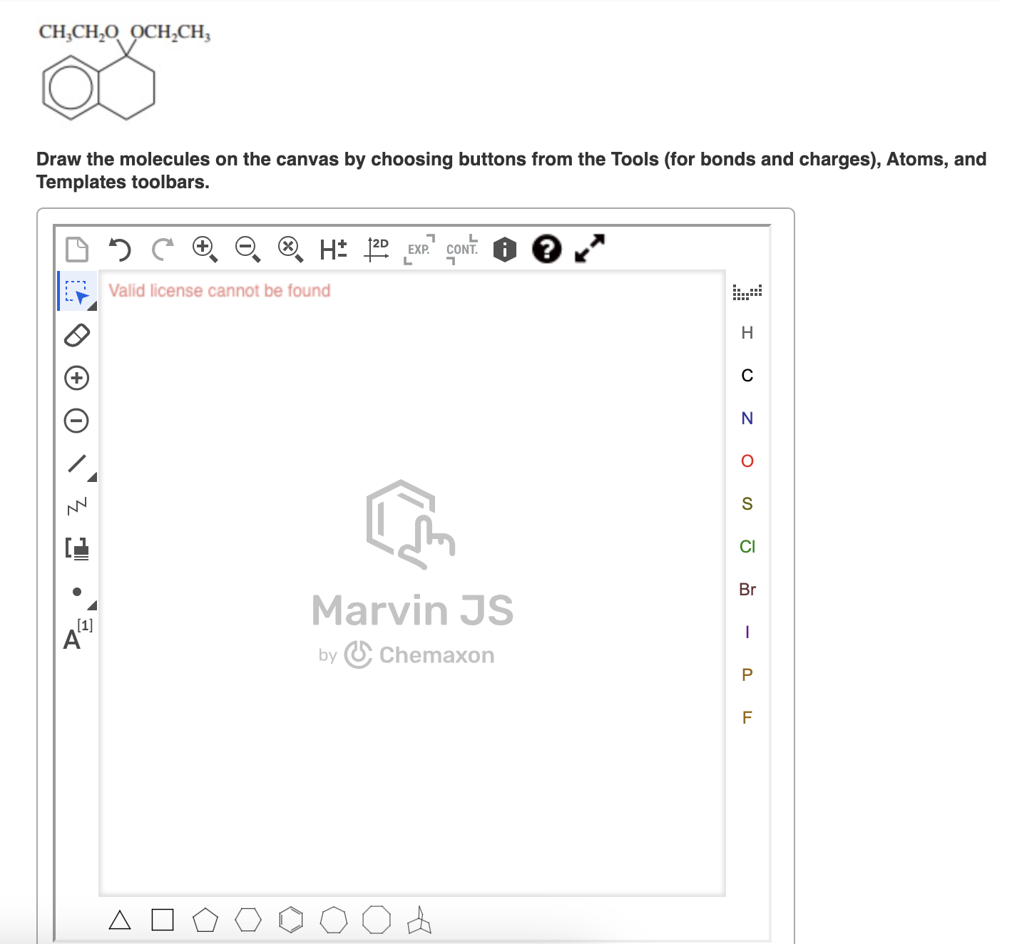 Solved Draw the molecules on the canvas by choosing buttons | Chegg.com